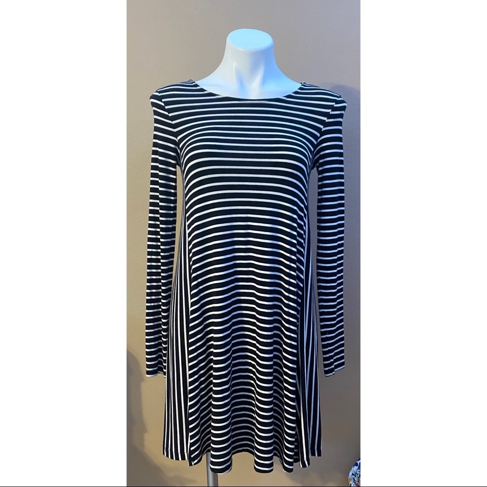 Black and White Striped Dress